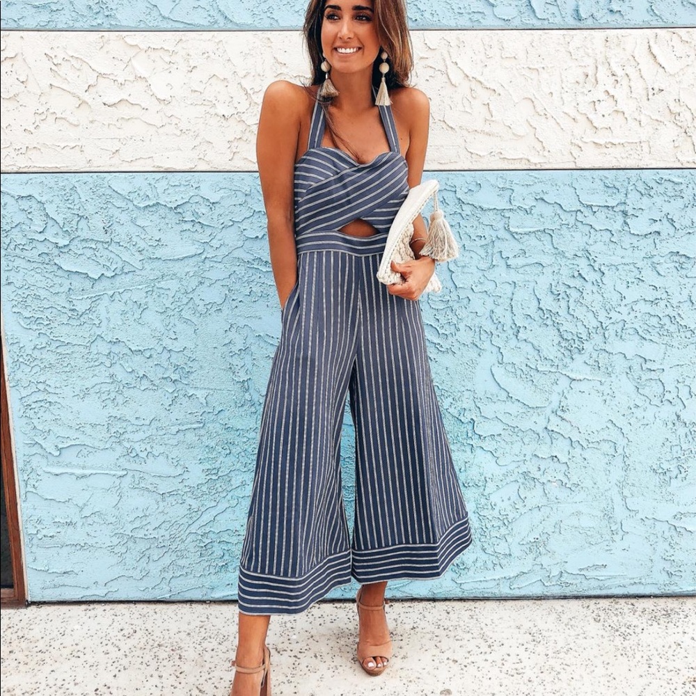 Leith Striped Jumpsuit